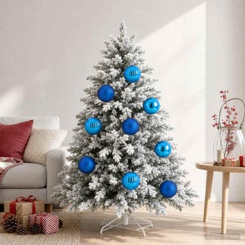 vidaXL Kerstbalset XL 9 st Blauw Dia. 15 cm Kunststof, Verzenden, Nieuw