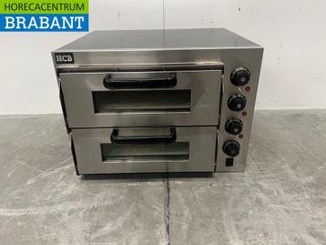 RVS HCB Dubbele Pizzaoven oven 2 x 40 cm steen 230V Horeca, Ophalen of Verzenden, Nieuw zonder verpakking