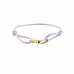 Forever knots® Handgemaakte Lila Satijn armband met Goude.., Ophalen of Verzenden, Zo goed als nieuw, Overige kleuren, Goud