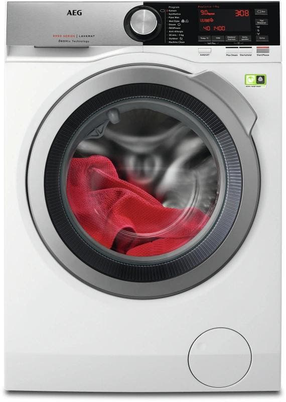 AEG L8FE96CS - Wasmachine - 9 kg - 1600 tpm - ProSteam &, Witgoed en Apparatuur, Wasmachines, Zo goed als nieuw, Voorlader, 85 tot 90 cm