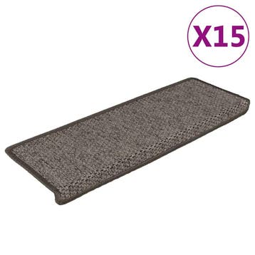 vidaXL Trapmatten zelfklevend 15st sisal-look 65x21x4cm, Doe-het-zelf en Verbouw, Ladders en Trappen, Verzenden, Nieuw