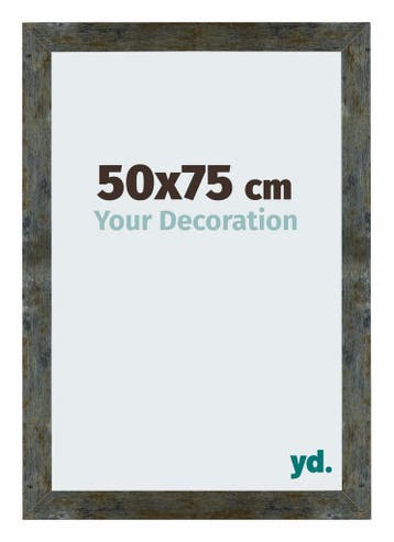 Fotolijst 50x75 cm - Blauw Goud Gemeleerd - MDF - Mura, Verzenden, Nieuw