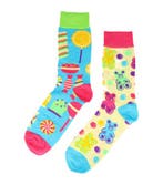 Sokken Katoen - Snoepjes Print - Roze Blauw - Maat 38-45, Kleding | Dames, Nieuw