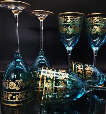 Artemisia - Drinkset (6) - Kristal, gouden zecchino