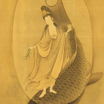 Gyoran Kannon - Kannon Bosatsu (Guanyin) Riding on Large