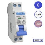 Gacia installatieautomaat 1P+N C32 6KA - M80N-C32, Doe-het-zelf en Verbouw, Elektra en Kabels, Ophalen of Verzenden, Nieuw