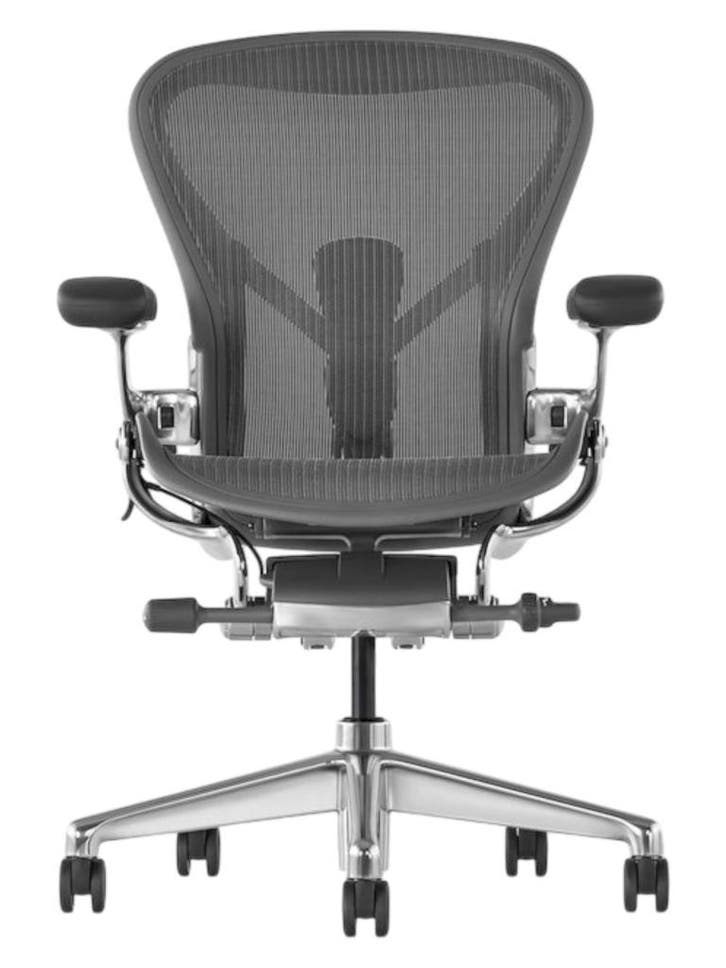 Herman Miller Aeron Met Gepolijste Afwerking - Als Nieuw, Huis en Inrichting, Bureaustoelen, Bureaustoel, Zwart, Zo goed als nieuw