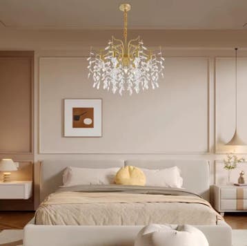 Gouden Kristallen Kroonluchter – Moderne Luxe Plafondlamp, Verzenden, Nieuw