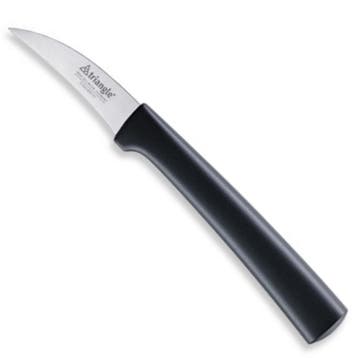 Triangle Gebogen Aardappelschilmesje – RVS – 6 cm Lemmet, Ophalen of Verzenden, Nieuw, Rvs of Chroom