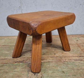 Kruk - Eik - Eiken houten krukje