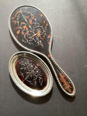 Handspiegel (2) - .925 zilver - antieke sterling zilveren, Antiek en Kunst