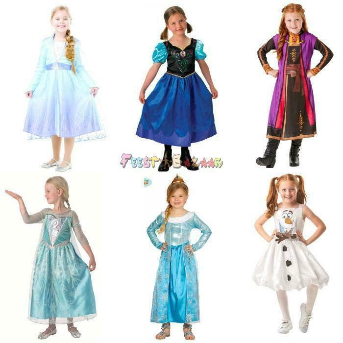 Frozen Jurk Anna Elsa Jurk - Verkleedjurk Elsa Kostuum, Kinderen en Baby's, Carnavalskleding en Verkleedspullen, Meisje, Nieuw