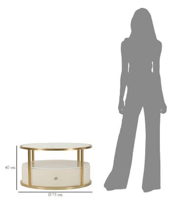 KOFFIETAFEL SHARON CM Ø 75X40 - 1428330000, Ophalen of Verzenden, Nieuw