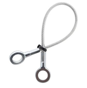 Veiligheidskabel 20cm met ogen zwart, Verzenden, Nieuw