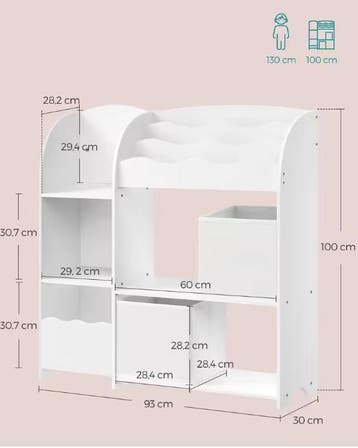 3-in-1 Kinderboekenkast met Opbergboxen, Verzenden, Nieuw
