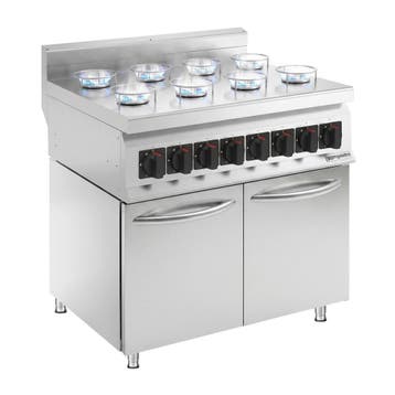 GGM Gastro | Gasfornuis - 800x700mm - 22,0 kW - 8-pits - |, Witgoed en Apparatuur, Fornuizen, Verzenden, Nieuw, Inbouw