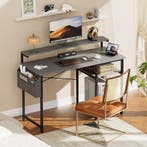 Bureau - Computertafel - Computerbureau - 100x48 cm - Grijs, Huis en Inrichting, Bureaus, Verzenden, Zo goed als nieuw