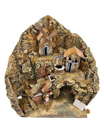 Kerststal - Hout - Napolitaanse ambachtelijke kerststal - 50, Antiek en Kunst