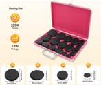 20-delige Hot Stone Massageset met Verwarmingsbox, Sport en Fitness, Massageproducten, Verzenden, Nieuw