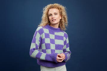 Breipatroon Damestrui Tayla met ruitmotief in Wooladdicts, Ophalen of Verzenden, Nieuw
