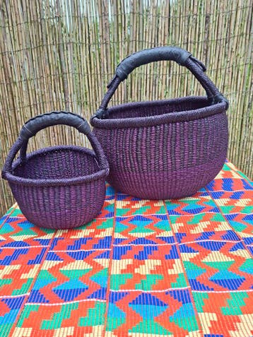 Juni maand 1+ 1 Ghana shopper en gratis babybasket, Huis en Inrichting, Woonaccessoires | Schalen en Manden, Mand, Rond, Nieuw