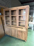 Buffetkast, massief teakhout (nieuw, A-keuze), Nieuw, Glas