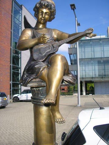sculptuur, GROOT XXL 60 CM CHIQUE BRONZEN BEELD : PUTTI :, Antiek en Kunst