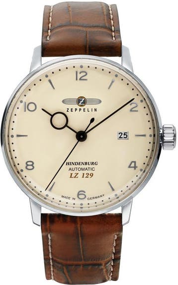 Zeppelin 8062-5 LZ 129 Hindenburg automatisch horloge 40 mm, Overige merken, Staal, Verzenden, Polshorloge