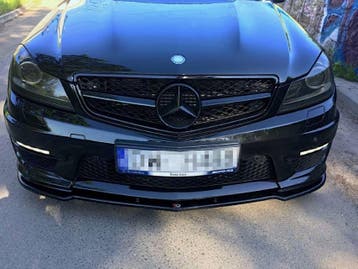 Voorspoiler Mercedes AMG C63 W204 Maxton Design glans zwart, Auto-onderdelen, Ophalen of Verzenden, Nieuw