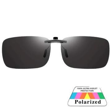 Fako Sunglasses - Clip On Voorzet Zonnebril Gun Metal In Box, Verzenden, Nieuw