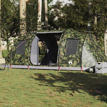 vidaXL Tunneltent 4-persoons waterdicht camouflage, Verzenden, Nieuw, Tot en met 2