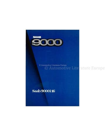 1985 SAAB 9000I BROCHURE NEDERLANDS, Nieuw, Author