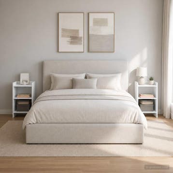 vidaXL Nachtkastjes 2 st Wit 40 x 30 x 60 cm Bewerkt hout, Minder dan 45 cm, Verzenden, Nieuw, 55 tot 70 cm