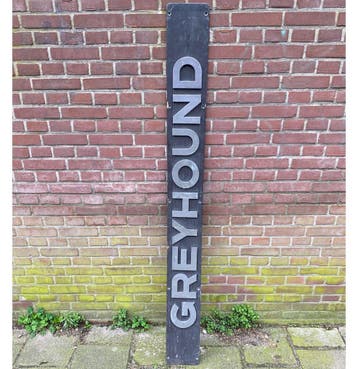 Greyhound Origineel Amerikaans Straatbord - 174 x 17,5cm, Ophalen, Gebruikt