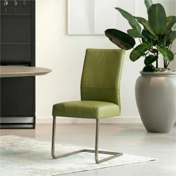 Leren eetkamerstoel Remix - Toledo Apple Green (groen) -, Overige kleuren, Nieuw, Ophalen of Verzenden, Industrieel, Modern