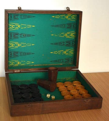 Decoratief ornament - hand gemaakt - oude backgammon