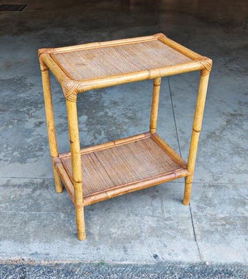 Étagère - Bamboe, Rattan - Riviera-stijl jaren 60/70