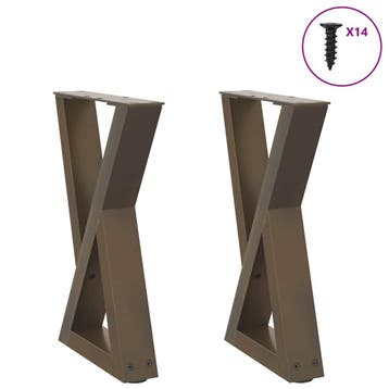vidaXL Salontafelpoten 2 st 38x(42-43,3) cm staal naturel, Verzenden, Nieuw