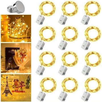 Led lampje warmwit waterdicht 10 lampjes 1 meter met 3, Ophalen of Verzenden, Nieuw