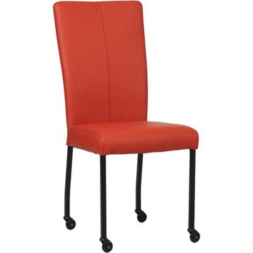 Leren eetkamerstoel Deal - Toledo Siegelstein (rood) -, Nieuw, Leer, Ophalen of Verzenden, Rood