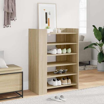 vidaXL Schoenenkast 74,5x37,5x100 cm bewerkt hout sonoma, Verzenden, Nieuw