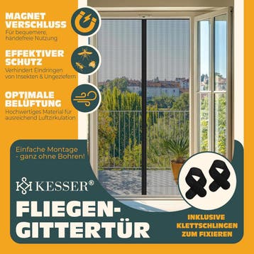 KESSER® Magnetisch deurgordijn - Vliegengordijn - 80x200cm -, Doe-het-zelf en Verbouw, Deuren en Horren, Verzenden, Zo goed als nieuw
