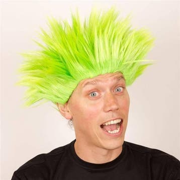 Pruik Electric shock groen, Ophalen of Verzenden, Nieuw