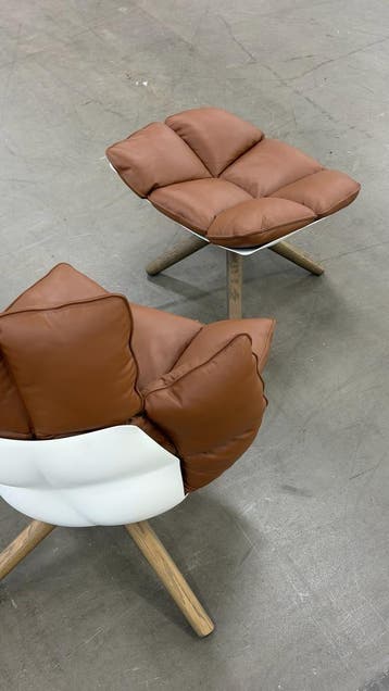 BB Italia Husk fauteuil | SHOWMODEL, 75 tot 100 cm, Ophalen of Verzenden, Zo goed als nieuw, Metaal