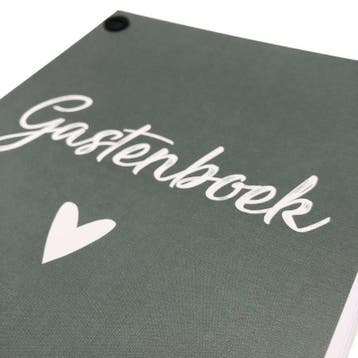 Hippe Kaartjes - Gastenboek invulkaarten 25 pers. - Groen, Verzenden, Nieuw