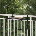 vidaXL Hangende Balkon Tafel Zwart 60 x 39 x 65 cm Staal, Tuin en Terras, Tuintafels, Verzenden, Nieuw, Metaal