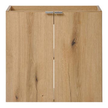 Wastafelonderkast Newport 60x60x40 cm eikenkleurig en zwart, Huis en Inrichting, Badkamer | Badkamermeubels, Verzenden, Nieuw