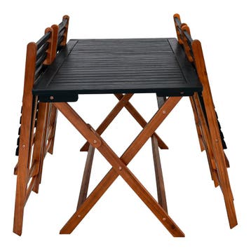 Tuinset Altamura 5-delig tuintafel met 4 tuinstoelen houtkle, Tuin en Terras, Verzenden, Nieuw