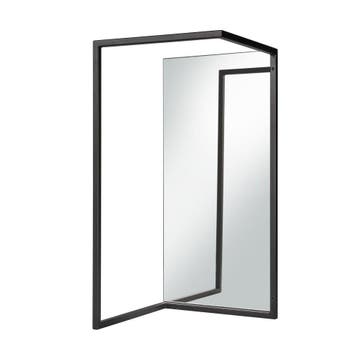 Functionals Frame S wandkapstok met spiegel - zwart, Huis en Inrichting, Verzenden, Nieuw