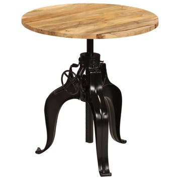 vidaXL Bartafel 75x(76-110) cm massief mangohout, Huis en Inrichting, Tafels | Eettafels, Verzenden, Nieuw